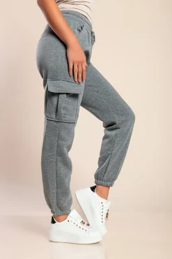 Pantaloni sportivi termici con tasche, grigio