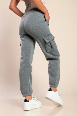 Pantaloni sportivi termici con tasche, grigio