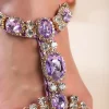 Sandali con dettagli decorativi, viola