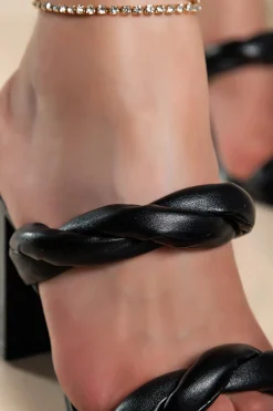 Sandali con tacco alto, nero