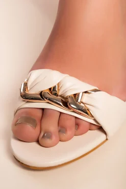 Sandali con tacco, beige