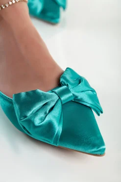 Scarpe con fiocco decorativo, verde