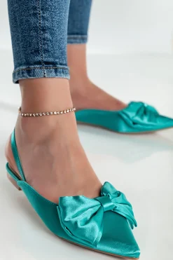 Scarpe con fiocco decorativo, verde