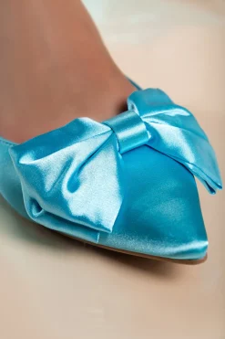 Scarpe con fiocco decorativo, blu