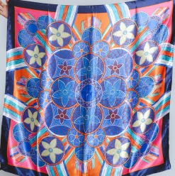 Sciarpa in raso sintetico, ART2200, blu