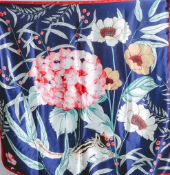 Sciarpa in simil raso, ART2195, blu
