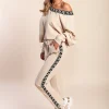 Set con stampa geometrica, beige