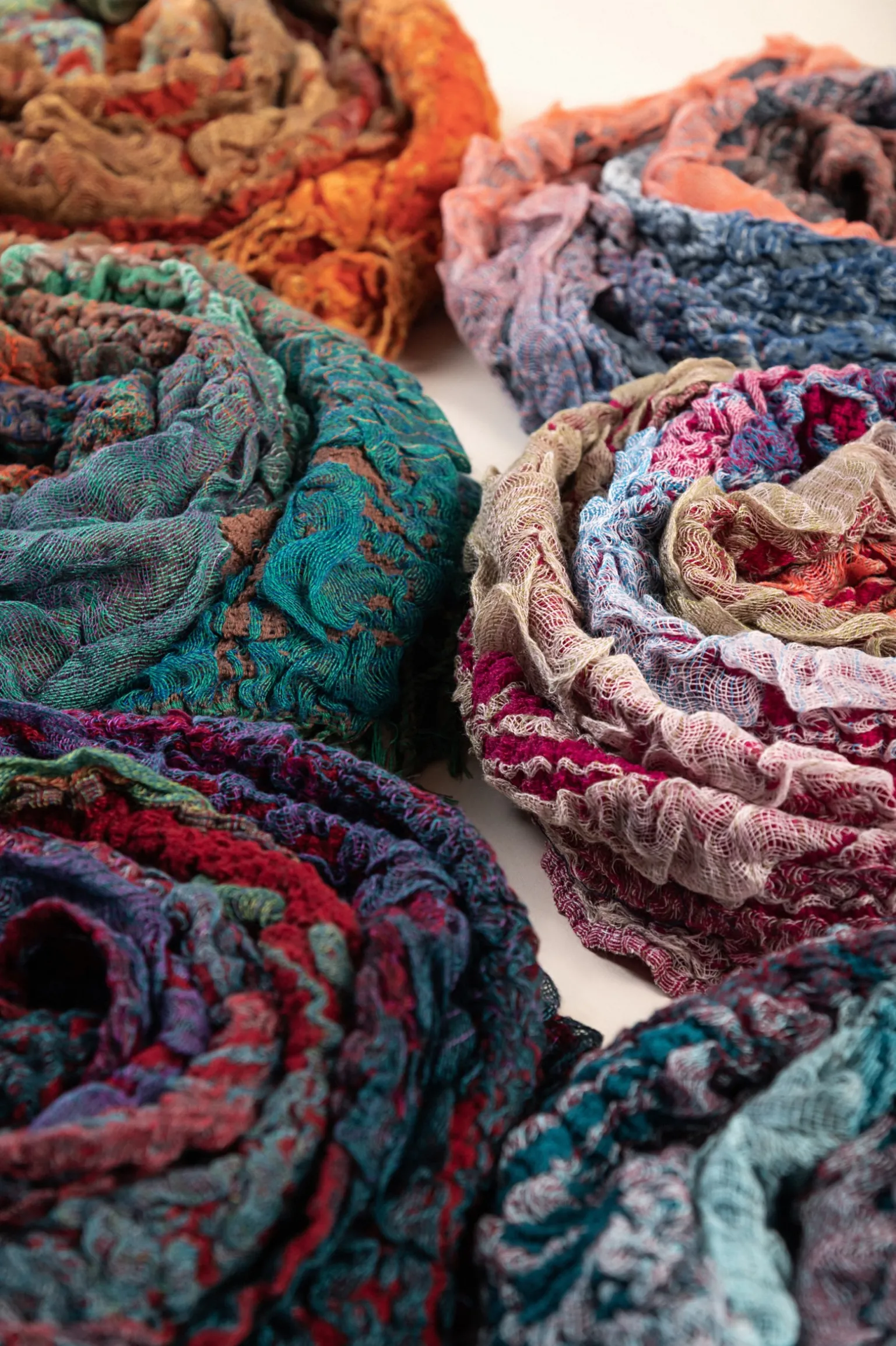 Set di 6 sciarpe, multicolore