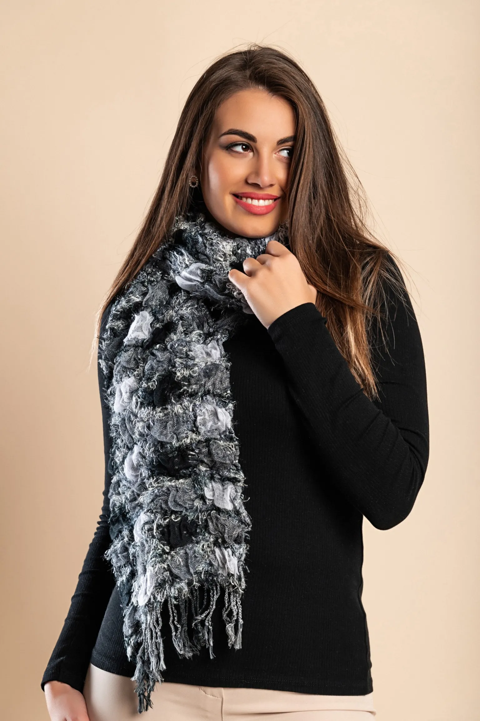 Set di 6 sciarpe, multicolore
