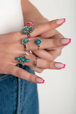 Set di anelli, colore argento