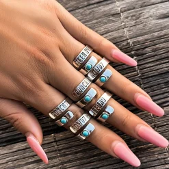 Set di anelli, colore argento