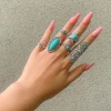 Set di anelli, colore argento
