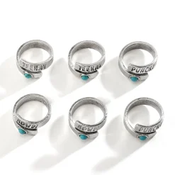 Set di anelli, colore argento