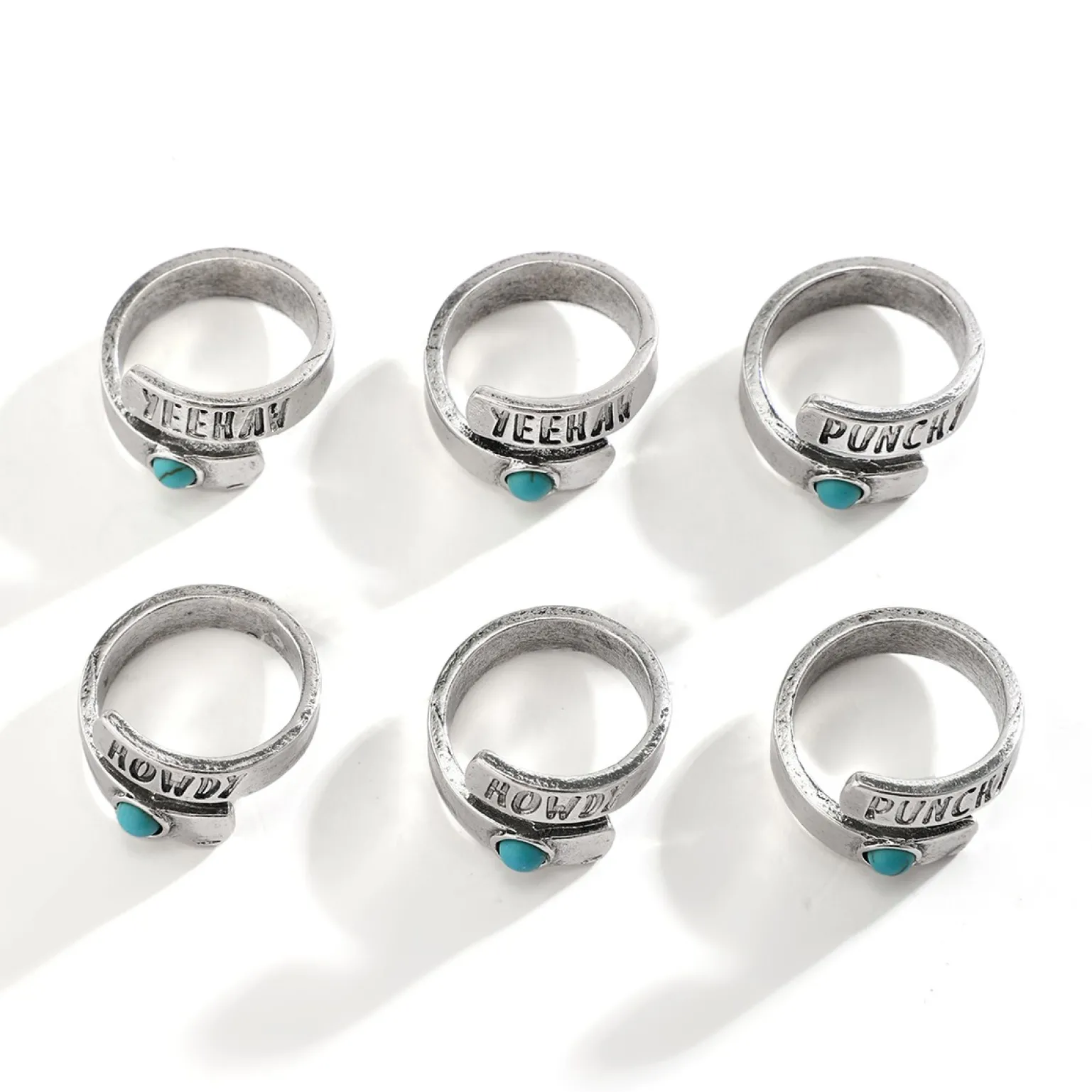 Set di anelli, colore argento