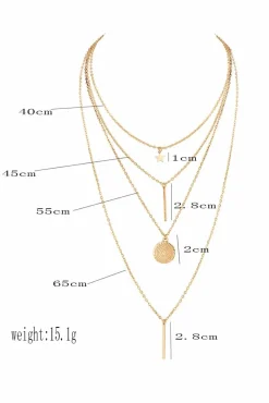 SET DI CATENE SOTTILI CON DIVERSI PENDENTI OAKLYNN, ORO