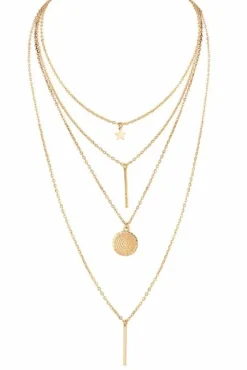 SET DI CATENE SOTTILI CON DIVERSI PENDENTI OAKLYNN, ORO