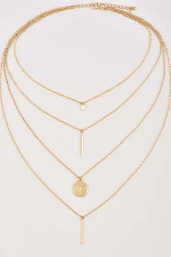 SET DI CATENE SOTTILI CON DIVERSI PENDENTI OAKLYNN, ORO