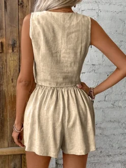 Set di lino, beige