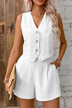 Set di lino, bianco