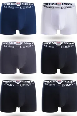Set di sei boxer da uomo, multicolori