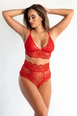 Set intimo Jaycee, rosso