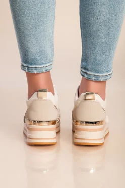 Sneakers alla moda, colore beige