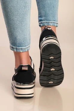 Sneakers alla moda, colore nero