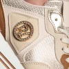Sneakers alla moda con dettaglio decorativo, beige