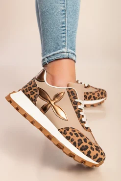 Sneakers alla moda, leopardate