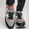 Sneakers fashion con dettagli decorativi, FF525, nere
