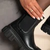 Stivaletti anfibi donna, U9AAX90066, neri