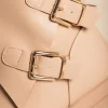 Stivaletti con strisce decorative, beige