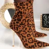 Stivaletti con tacco Allos, leopardato