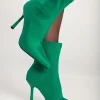 Stivaletti con tacco alto, verde