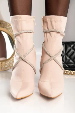 Stivaletti con tacco Verres, beige