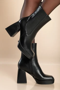 Stivaletti eleganti con tacco alto, U4AX89688, nero