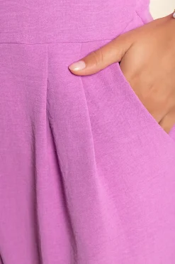 Tuta a maniche corte, colore lilla