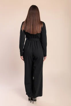 Tuta elegante a maniche lunghe, nera