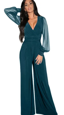 Tuta elegante con scollo a 