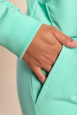 Tuta in cotone due pezzi, menta