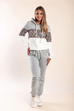 Tuta sportiva con stampa leopardata Amell, grigia