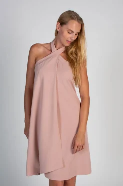 VESTITO CON COLLETO ALL'AMERICANA MAXWELL, ROSA CHIARO