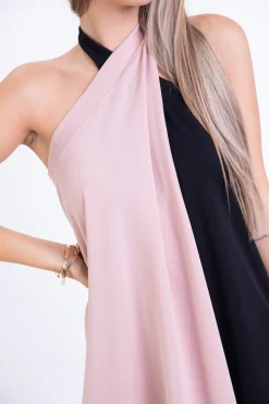 VESTITO CON COLLETO ALL'AMERICANA MAXWELL, NERO