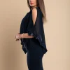 Vestito elegante con mantellina Arlet, blu