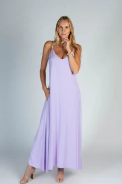 Vestito estivo lungo Yasmine, viola
