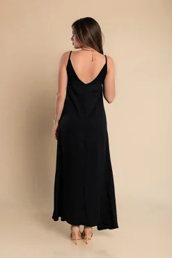Vestito estivo lungo Yasmine, nero