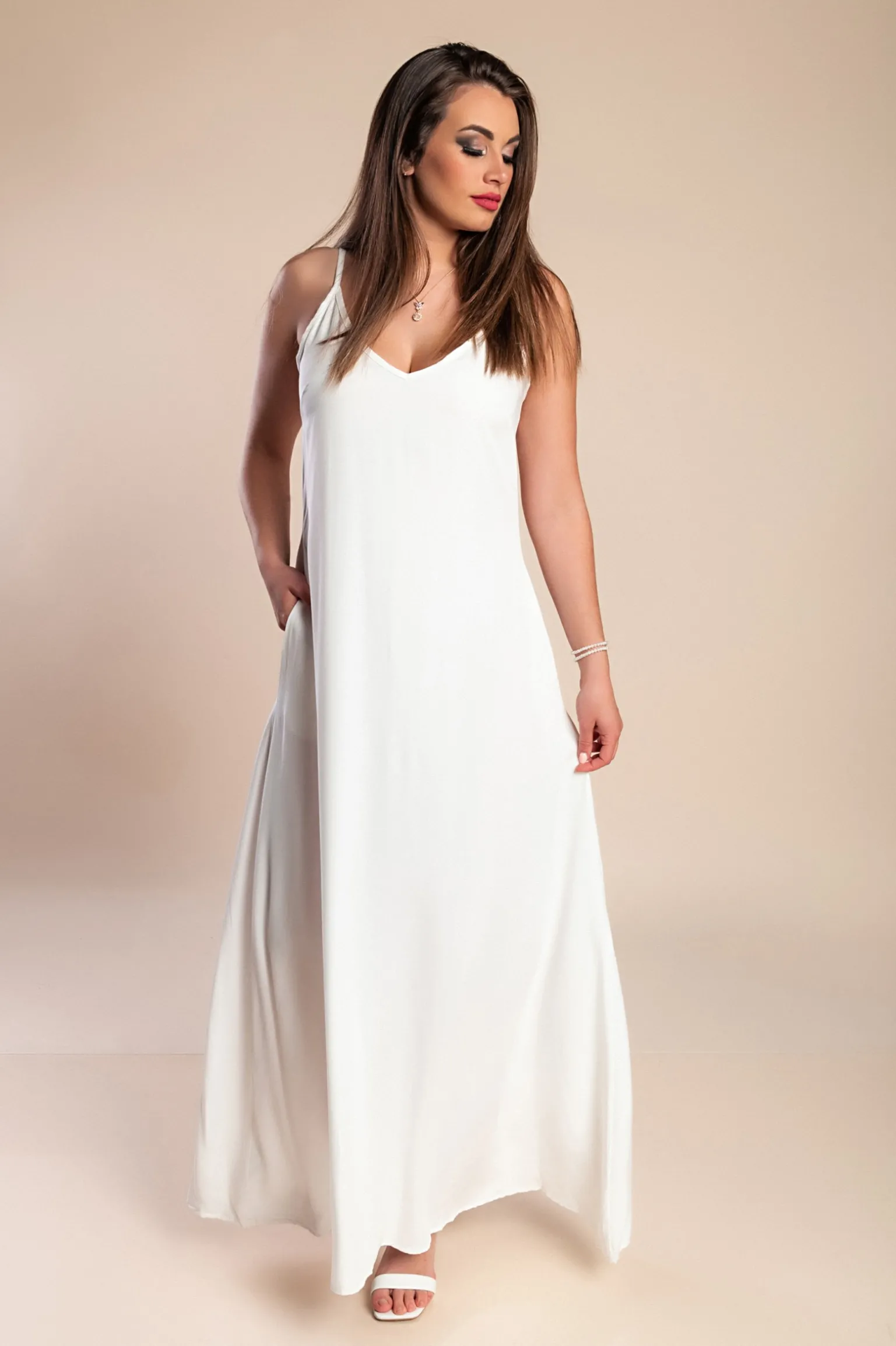 Vestito estivo lungo Yasmine, binaco