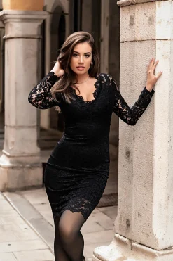 Vestito in pizzo Madily, nero