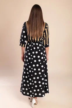VESTITO MAXI ELEGANTE CON STAMPO MORI