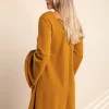 Vestito mini con maniche a campana Rania, senape